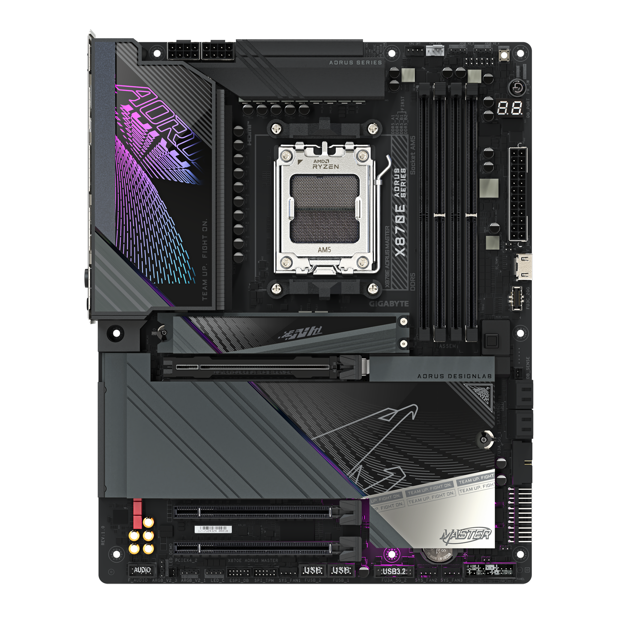 Alternative view of Gigabyte X870E AORUS MASTER